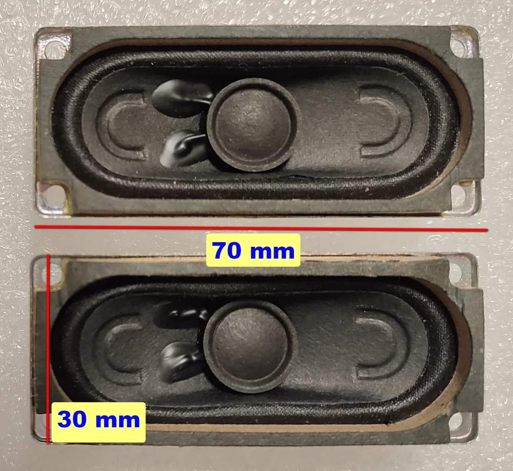 TLYDT3070-01 - Coppia speaker per TV - 4Ohm 3W TV Modules