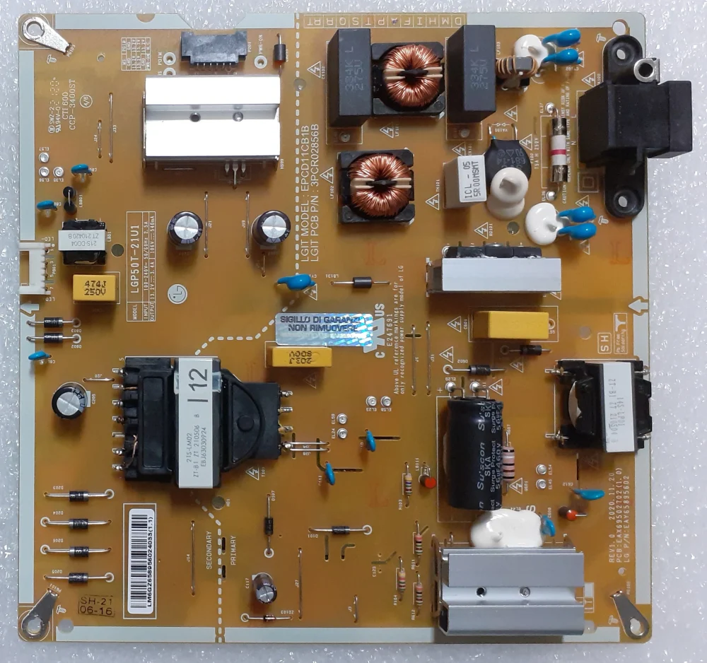 EAX69502702 (1.0) - EAY65895602 (1.0) - Modulo power LG 50UP76706LB.BPISLJP - Pannello HC500DQG-VKDA4-A14X TV Modules