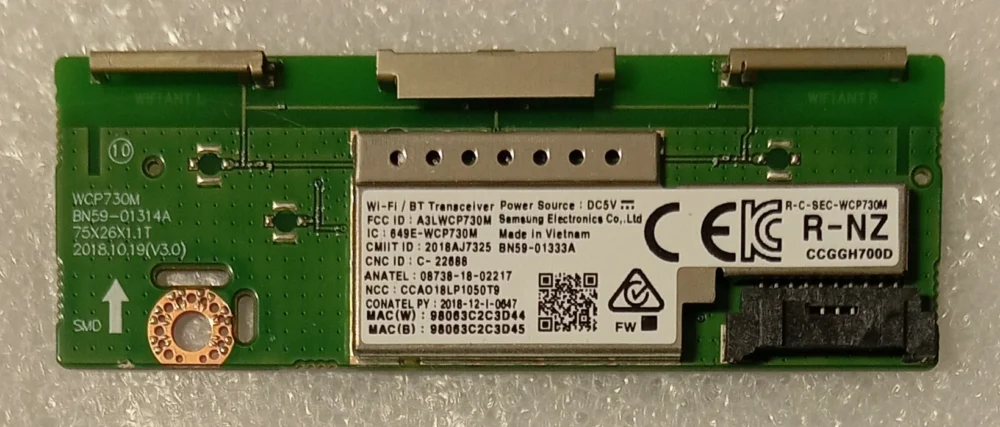 BN59-01333A - Modulo WI-FI-bluetooth Samsung QE55Q700TATXZT TV Modules